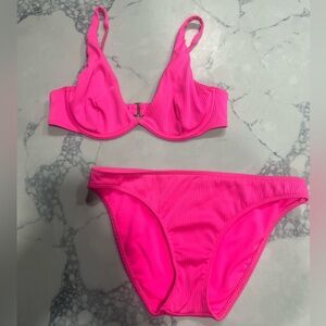 Hollister Hot Pink Bikini Set